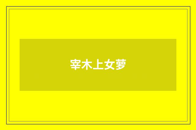 宰木上女萝