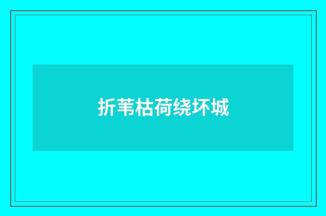 折苇枯荷绕坏城