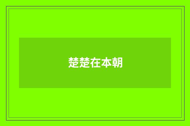 楚楚在本朝