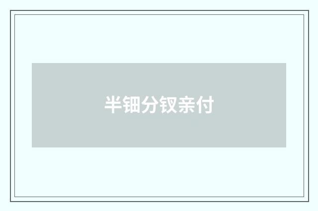 半钿分钗亲付