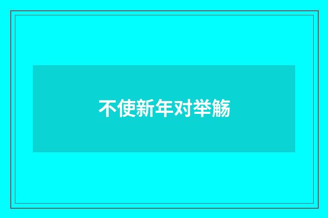 不使新年对举觞