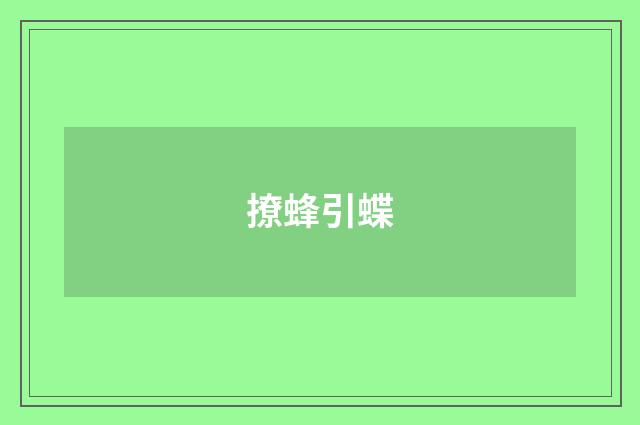 撩蜂引蝶