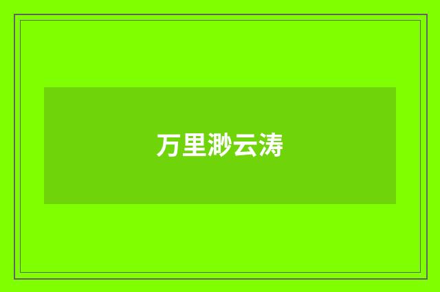 万里渺云涛