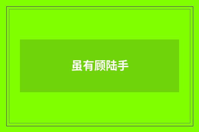 虽有顾陆手