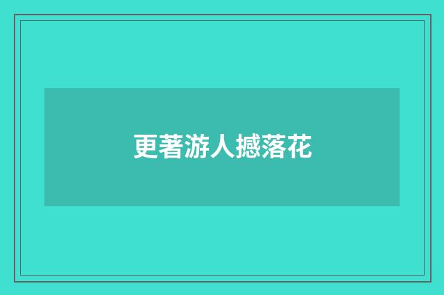 更著游人撼落花