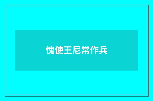 愧使王尼常作兵