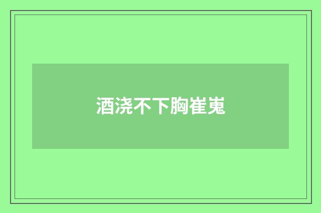 酒浇不下胸崔嵬