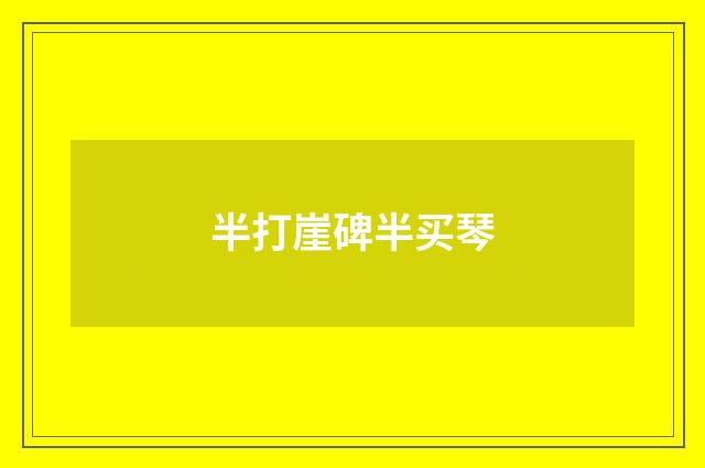 半打崖碑半买琴
