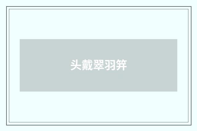 头戴翠羽笄
