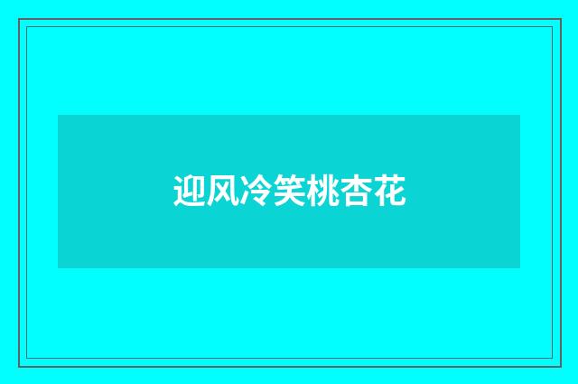 迎风冷笑桃杏花