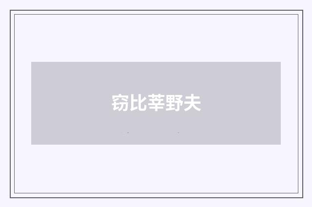 窃比莘野夫