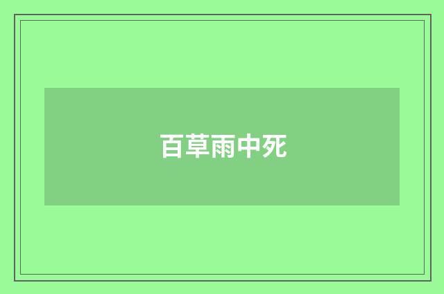百草雨中死