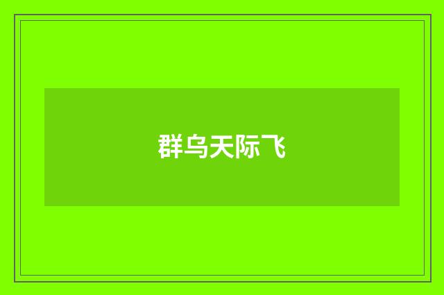 群乌天际飞
