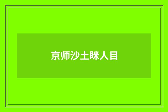 京师沙土眯人目