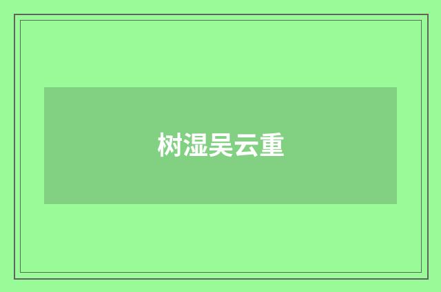树湿吴云重