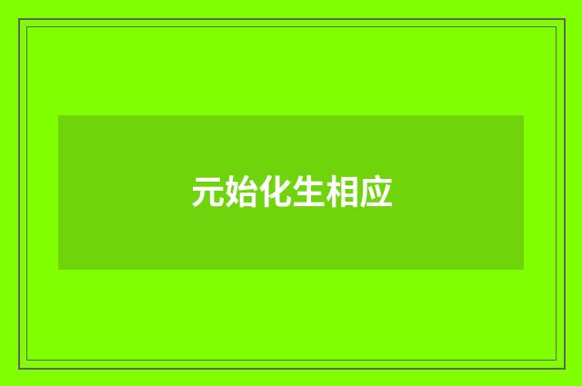 元始化生相应