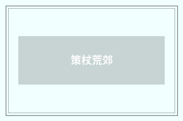 策杖荒郊