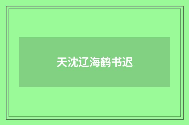 天沈辽海鹤书迟