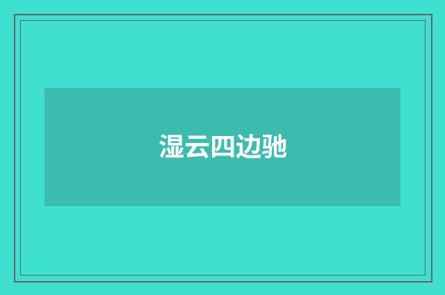 湿云四边驰