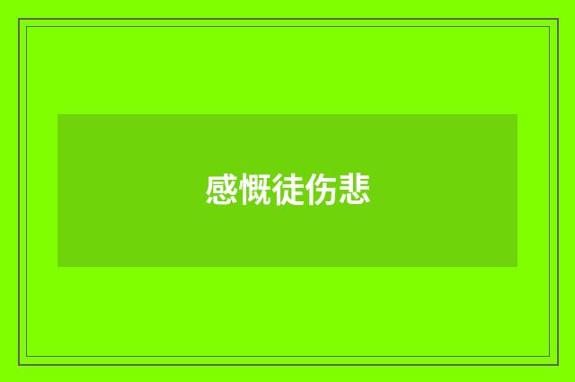 感慨徒伤悲
