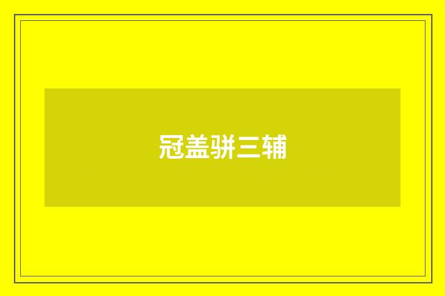 冠盖骈三辅