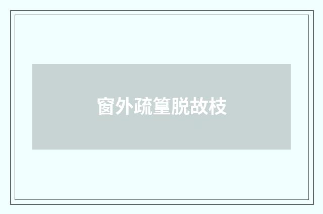 窗外疏篁脱故枝