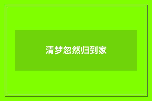 清梦忽然归到家