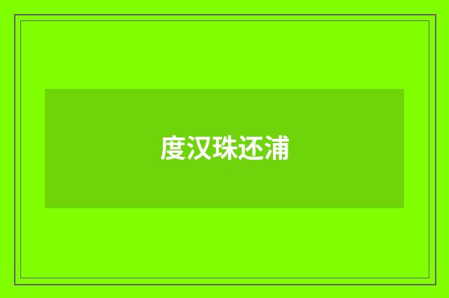 度汉珠还浦