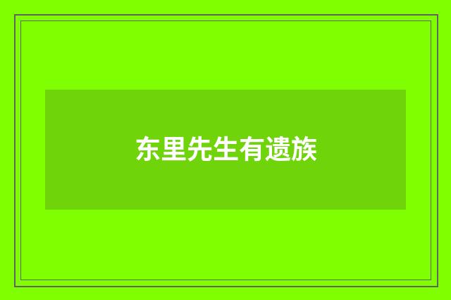 东里先生有遗族