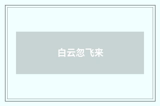 白云忽飞来