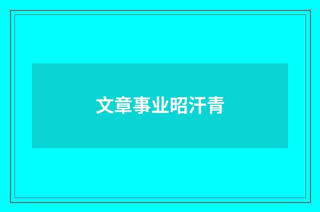 文章事业昭汗青