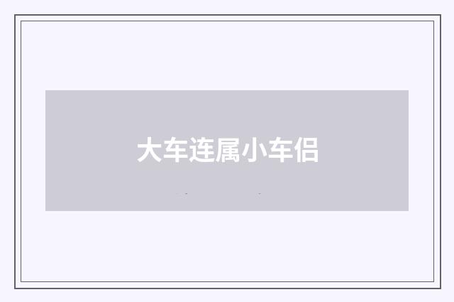 大车连属小车侣