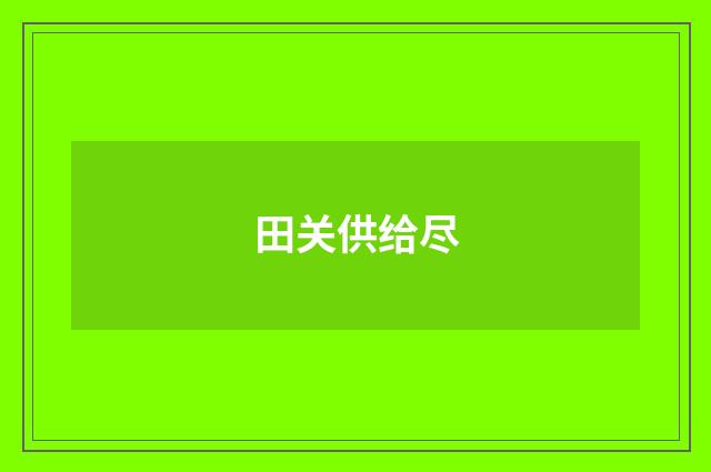田关供给尽