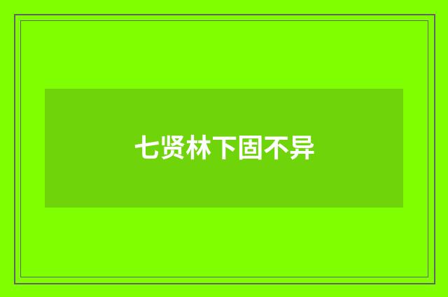 七贤林下固不异