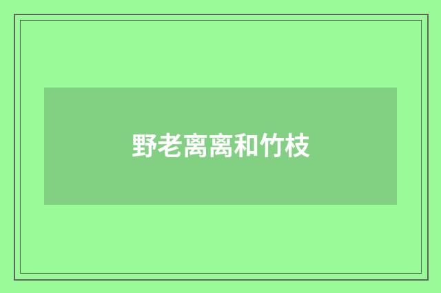野老离离和竹枝