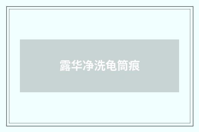 露华净洗龟筒痕