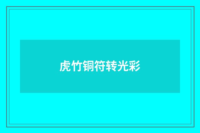 虎竹铜符转光彩