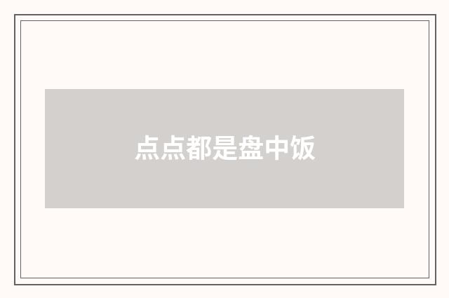 点点都是盘中饭