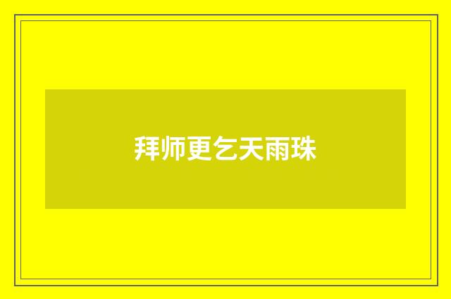 拜师更乞天雨珠