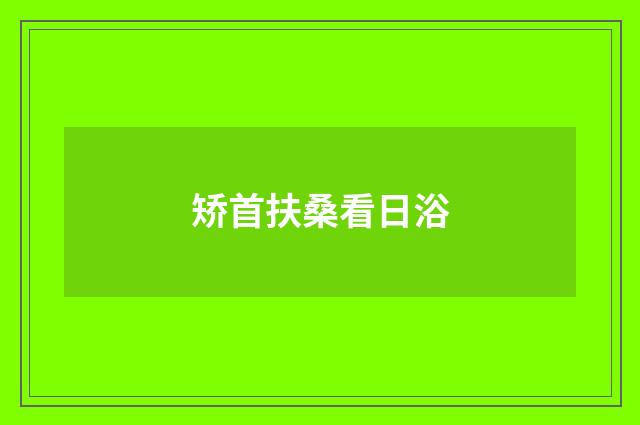 矫首扶桑看日浴