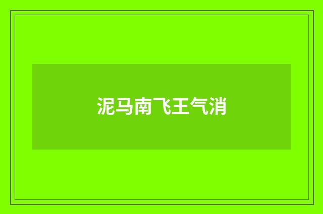 泥马南飞王气消