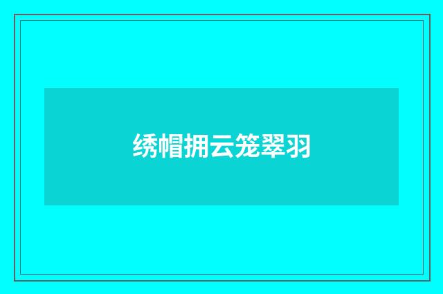 绣帽拥云笼翠羽