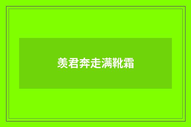 羡君奔走满靴霜