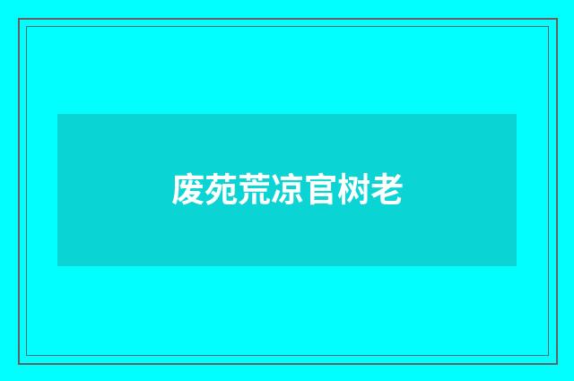 废苑荒凉官树老