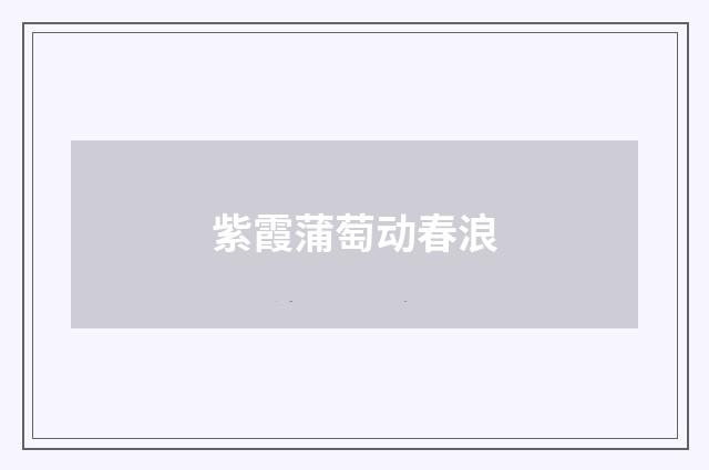 紫霞蒲萄动春浪