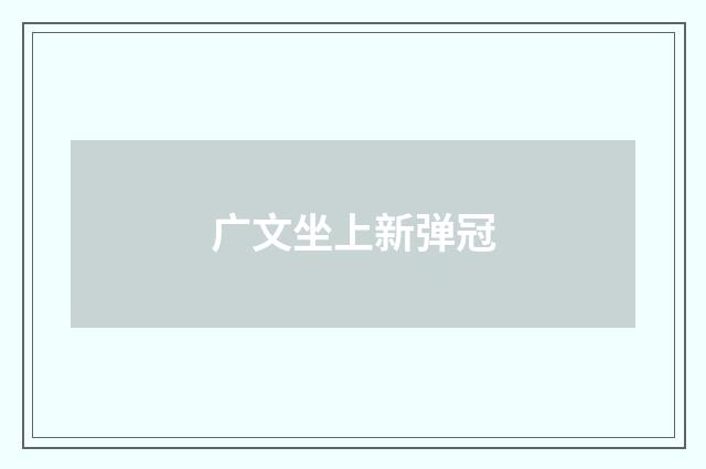 广文坐上新弹冠