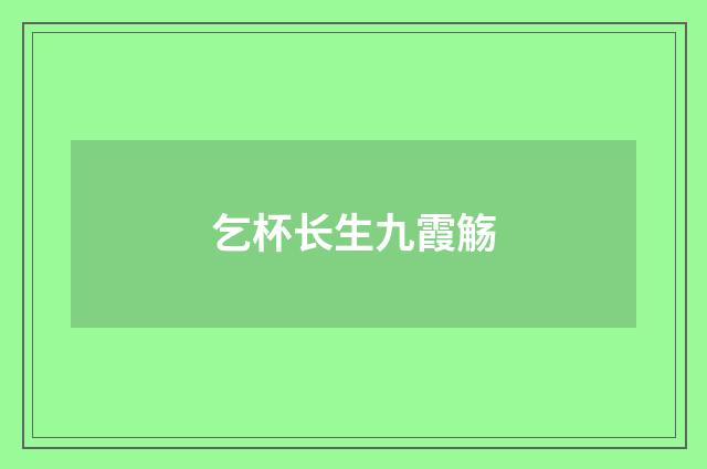 乞杯长生九霞觞