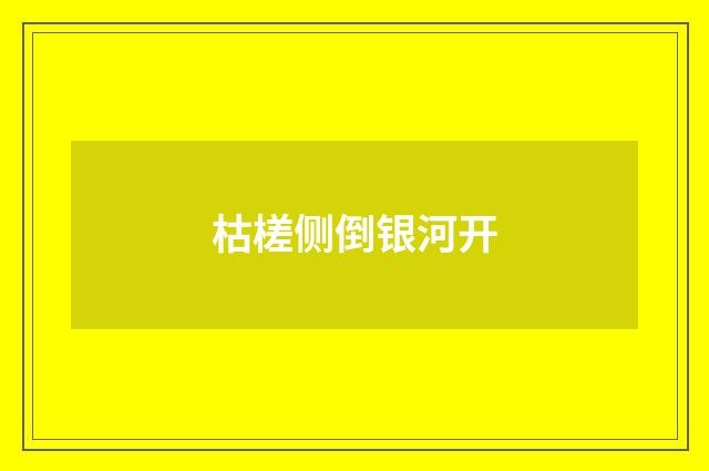 枯槎侧倒银河开
