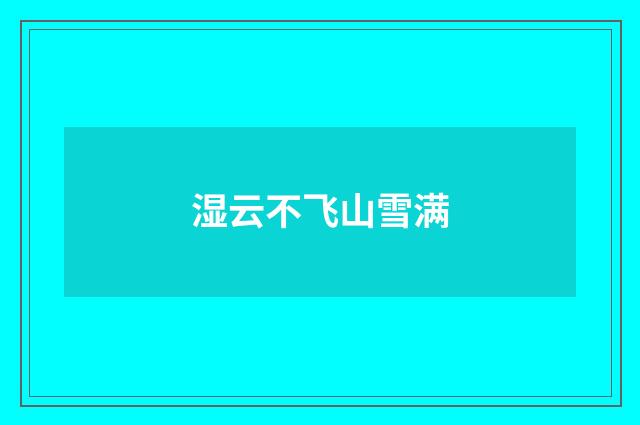 湿云不飞山雪满