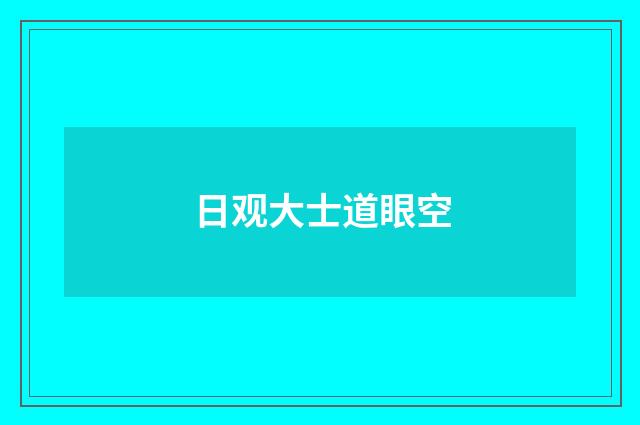 日观大士道眼空